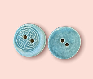 Celtic Knot Ceramic Buttons, 27mm