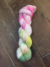 Load image into Gallery viewer, Superwash Merino Single Ply Fingering Yarn, 100g/3.5oz, Look at the Flowers
