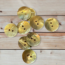 Load image into Gallery viewer, Light Gold Mother of Pearl Shell Buttons, 20mm
