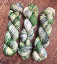 Load image into Gallery viewer, Superwash Merino Nylon Titanium Sock Yarn, 100g/3.5oz, Tell it to the Frogs
