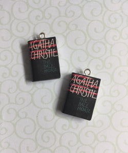 Miniature Book Charm Stitch Marker, Agatha Christie inspired