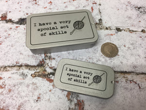 Notions Tin, Special Set of Skills, Crochet