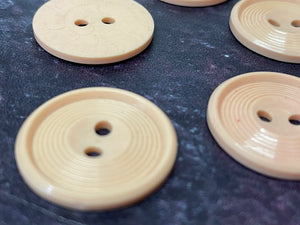 Vintage French Peach Buttons, 17mm