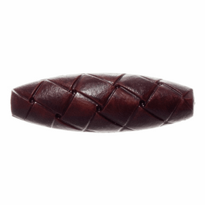 Imitation Leather Toggle Buttons, Red Brown, 30mm