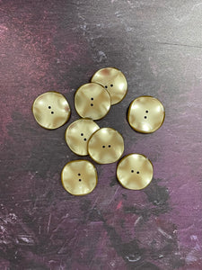 Vintage French Amber Opalescent Buttons, 35mm