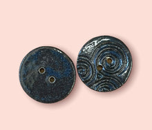 Load image into Gallery viewer, Celtic Spiral/Triskele Ceramic Buttons, 27mm
