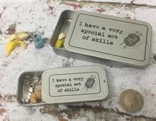 Load image into Gallery viewer, Notions Tin, Special Set of Skills, Knitting
