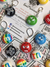 Load image into Gallery viewer, M&amp;Ms Candy Charm Progress Keeper Stitch Marker
