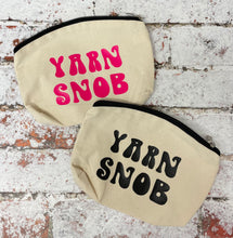 Load image into Gallery viewer, Yarn Snob Cotton Canvas Notions Pouch
