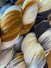 Load image into Gallery viewer, Superwash Merino Nylon Titanium Sock Yarn, 100g/3.5oz, Meetings Have Biscuits
