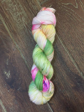 Load image into Gallery viewer, Superwash Merino Single Ply Fingering Yarn, 100g/3.5oz, Look at the Flowers
