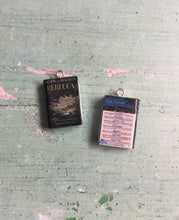 Load image into Gallery viewer, Miniature Book Charm Stitch Marker, Rebecca, Daphne du Maurier inspired
