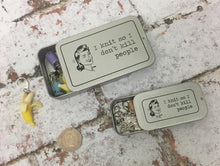 Load image into Gallery viewer, Notions Tin, I Knit So I Don&#39;t Kill People

