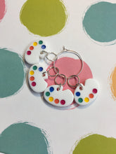 Load image into Gallery viewer, Set of 4 Paint Palette Charms Stitch Markers Progress Keepers
