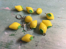 Load image into Gallery viewer, Lemon Charm Progress Keeper Stitch Marker

