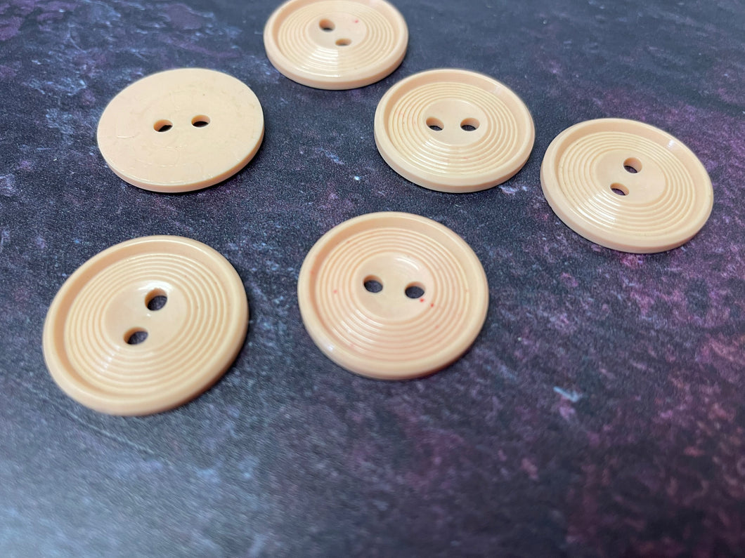 Vintage French Peach Buttons, 17mm