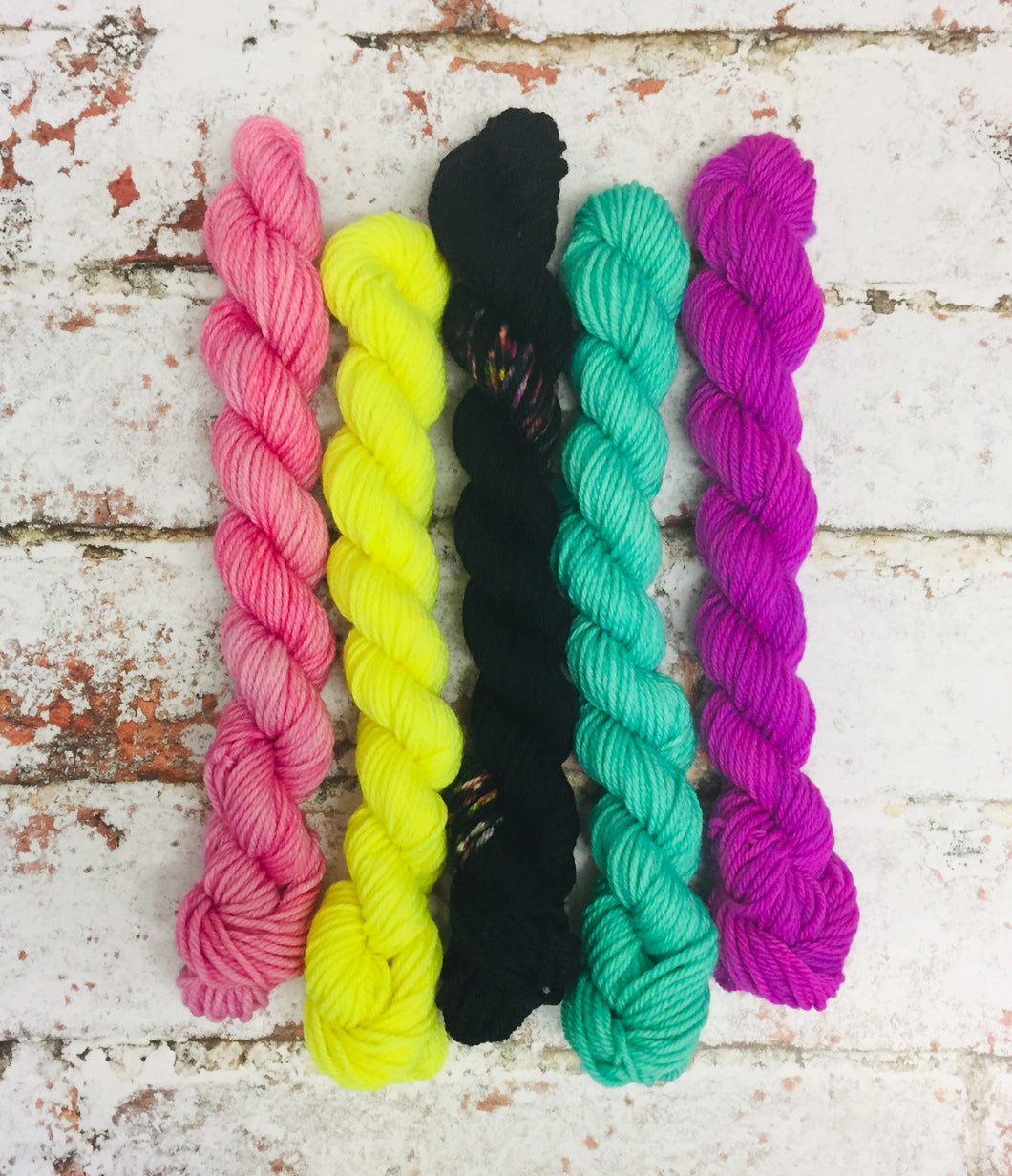 Superwash Merino Nylon DK/Light Worsted Minis, 100g/3.5oz, Acceptable In The 80s