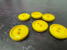 Load image into Gallery viewer, Vintage French Chunky Yellow Buttons, 21mm
