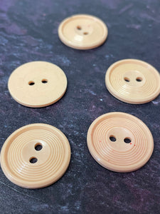 Vintage French Peach Buttons, 17mm