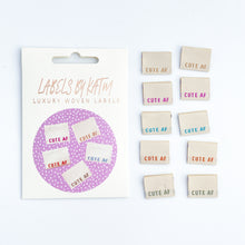 Load image into Gallery viewer, Kylie and the Machine Woven Labels - Cute AF
