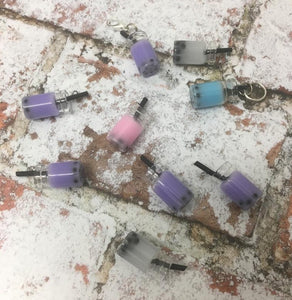 Bubble Tea Charm Progress Keeper Stitch Marker