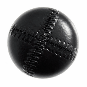 Imitation Leather Stitched Look Buttons,  Black, 23mm