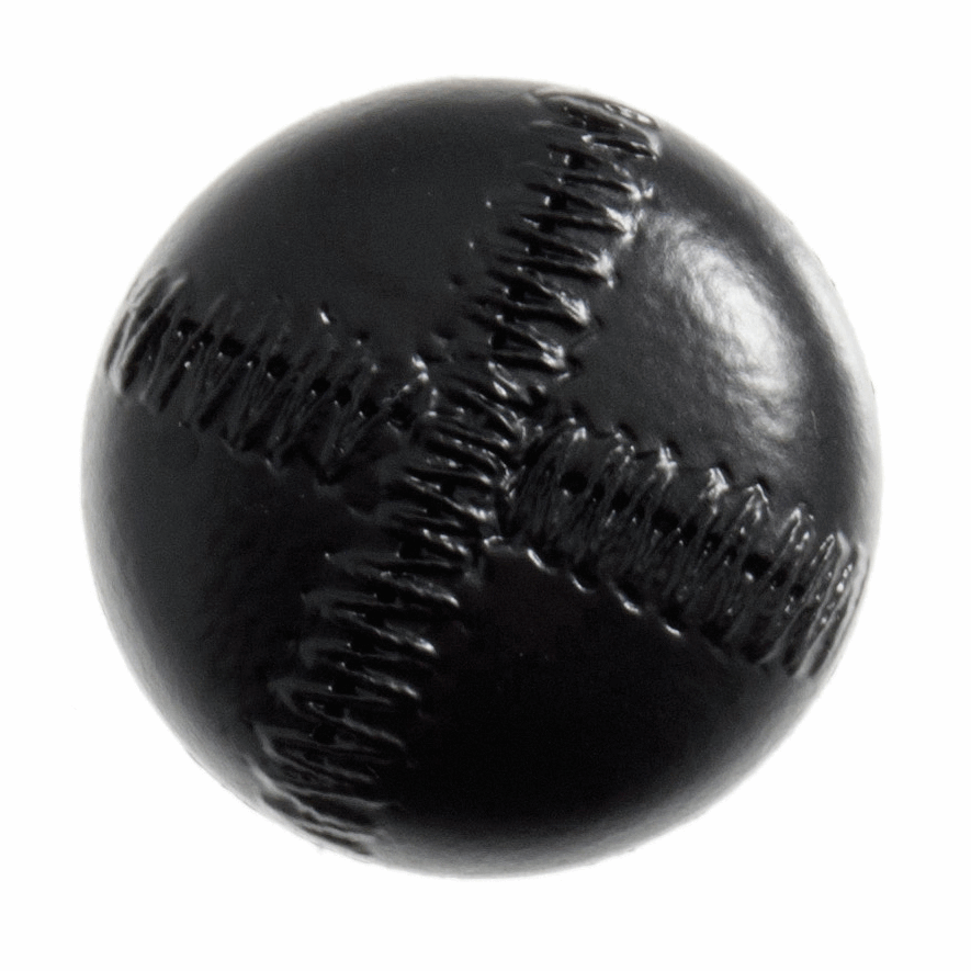 Imitation Leather Stitched Look Buttons,  Black, 23mm