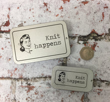Load image into Gallery viewer, Notions Tin, Knit Happens
