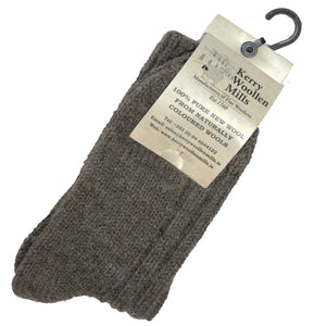 Dark Oatmeal Wool Socks from Kerry Woollen Mills