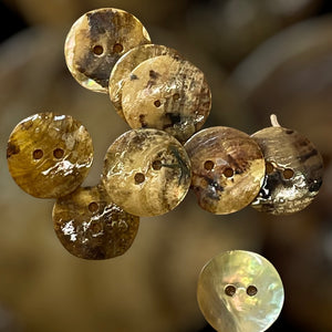Light Gold Mother of Pearl Shell Buttons, 20mm