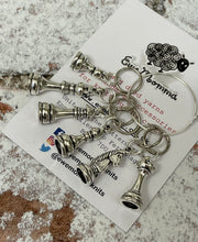 Load image into Gallery viewer, Set of 6 Chess Themed Stitch Markers
