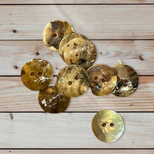 Load image into Gallery viewer, Light Gold Mother of Pearl Shell Buttons, 20mm
