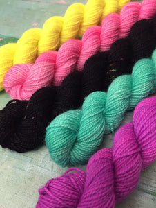 Acceptable in The 80s Titanium Minis Sock Set, Merino/Nylon, 100g
