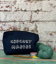 Load image into Gallery viewer, Crochet Mabobs Denim Indigo Notions Pouch
