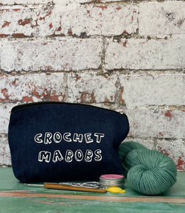Crochet Mabobs Denim Indigo Notions Pouch