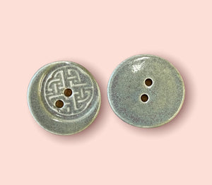 Celtic Knot Ceramic Buttons, 27mm