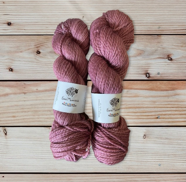 Superwash Bluefaced Leicester Aran/Worsted Yarn Wool, 100g/3.5oz, Rosebud