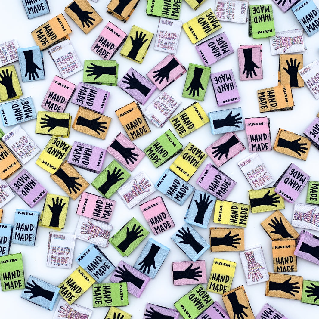 Kylie and the Machine Woven Labels - Rainbow Mini Hands