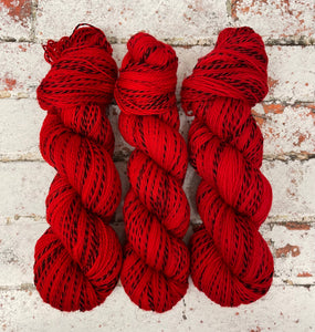 Superwash Zebra 4 Ply Fingering Yarn, 100g/3.5oz, Bloody Mary