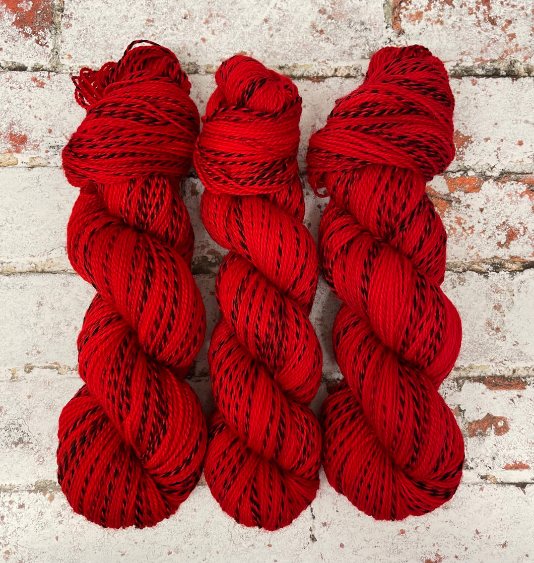 Superwash Zebra 4 Ply Fingering Yarn, 100g/3.5oz, Bloody Mary