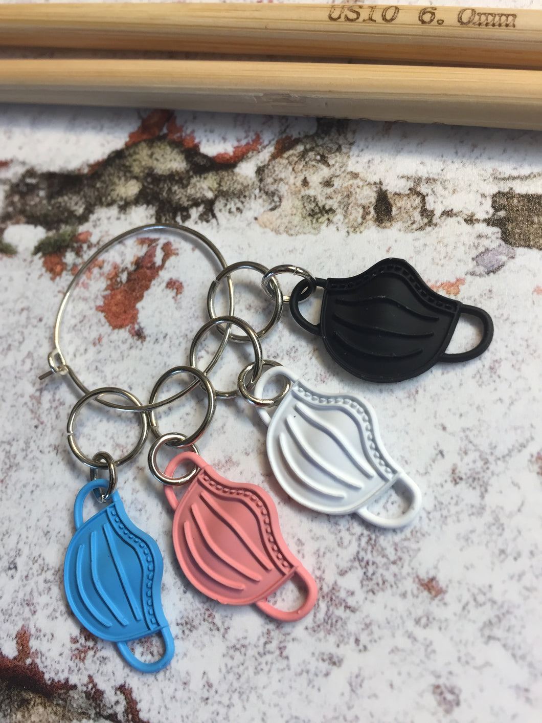 Set of 4 Face Covering Mask Stitch Markers