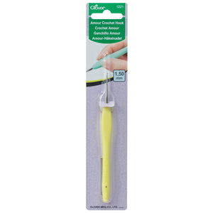 Clover Amour Steel Crochet Hook, sizes 1mm-1.75mm