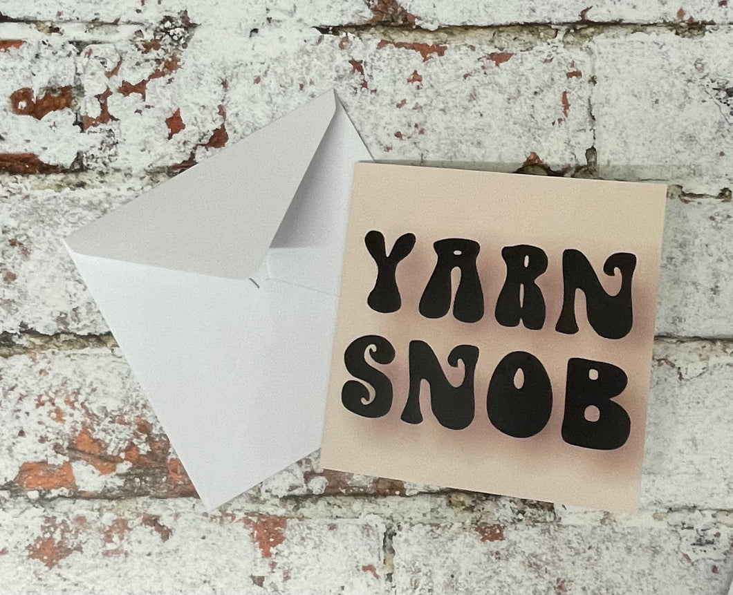 Yarn Snob, Greetings Card