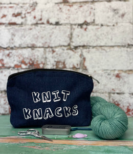 Knit Knacks Denim Indigo Notions Pouch