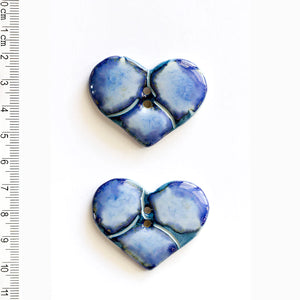 Blue Hearts Button set