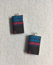 Load image into Gallery viewer, Miniature Book Charm, Hercule Poirot, Agatha Christie inspired
