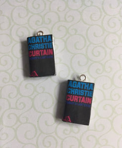 Miniature Book Charm, Hercule Poirot, Agatha Christie inspired