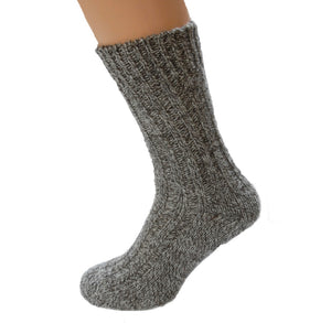 Dark Oatmeal Wool Socks from Kerry Woollen Mills