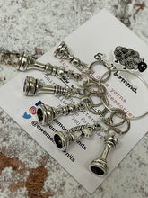 Load image into Gallery viewer, Set of 6 Chess Themed Stitch Markers
