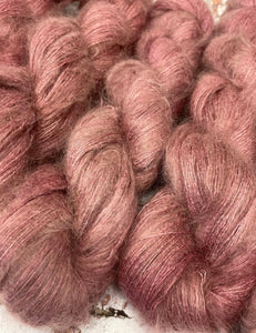 Superwash Kid Mohair Silk Lace Yarn, 50g, 420m, Rosebud